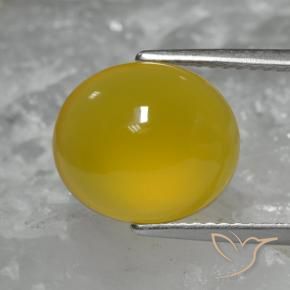 9,17 ctw natürlicher Honiggelb Achat, Oval, Lichtdurchlässig