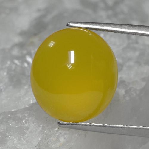 6.76ct Natürlicher Gelblich Gold Achat, Oval, Lichtdurchlässig