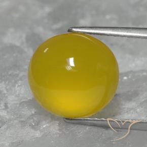 9,17 ctw natürlicher Gelblich Gold Achat, Oval, Lichtdurchlässig