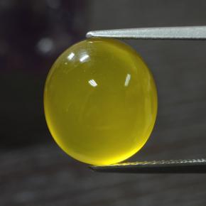 5,52 ctw natürlicher gelber Achat, Oval Schliff, Lichtdurchlässig