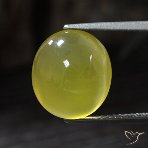 6.54ct Natürlicher hellgelb Achat, Oval, Lichtdurchlässig