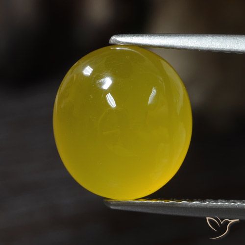 4.30ct Natürlicher Helles Honiggelb Achat, Oval, Lichtdurchlässig