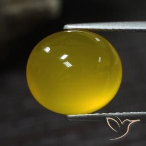 9,17 ctw natürlicher Mittelgelb Achat, Oval, Lichtdurchlässig