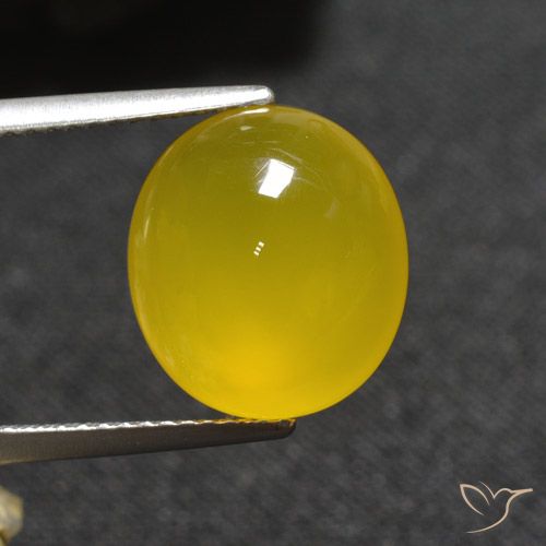 5.93ct Natürlicher Gelblich Gold Achat, Oval, Lichtdurchlässig