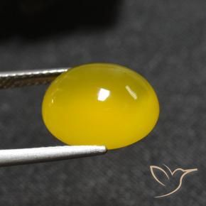9,17 ctw natürlicher Gelblich Gold Achat, Oval, Lichtdurchlässig
