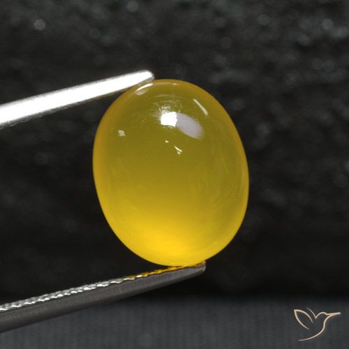 4.24ct Natürlicher Honiggelb Achat, Oval, Lichtdurchlässig