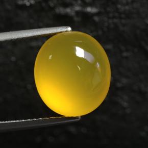 6,03 ctw natürlicher gelber Achat, Oval Schliff, Lichtdurchlässig