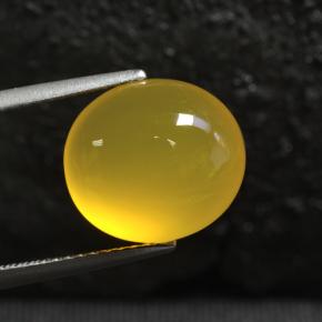 6,03 ctw natürlicher gelber Achat, Oval Schliff, Lichtdurchlässig
