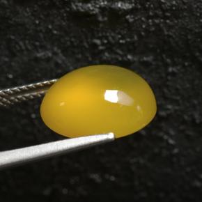 6,03 ctw natürlicher gelber Achat, Oval Schliff, Lichtdurchlässig