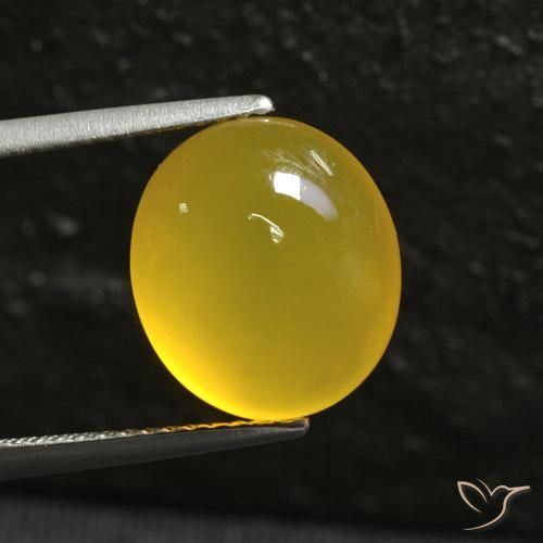 5.38ct Natürlicher Honiggelb Achat, Oval, Lichtdurchlässig