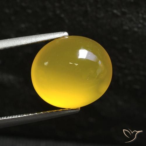 9,17 ctw natürlicher Honiggelb Achat, Oval, Lichtdurchlässig