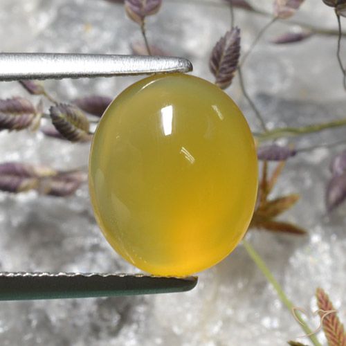 3.05ct Natürlicher Dunkel gelb Achat, Oval, Lichtdurchlässig