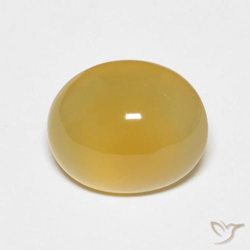 3.79ct Natürlicher Dunkel gelb Achat, Oval, Lichtdurchlässig