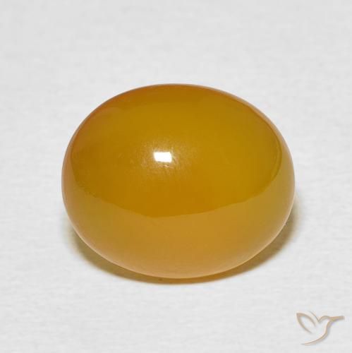 5.36ct Natürlicher Helles Honiggelb Achat, Oval, Lichtdurchlässig