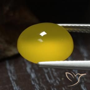 9,17 ctw natürlicher Dunkel gelb Achat, Oval, Lichtdurchlässig