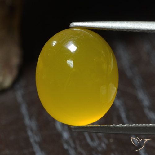 5.94ct Natürlicher Honiggelb Achat, Oval, Lichtdurchlässig