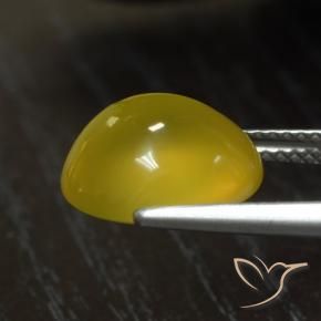 9,17 ctw natürlicher Mittelgelb Achat, Oval, Lichtdurchlässig