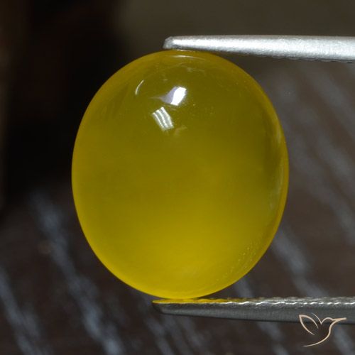 5.41ct Natürlicher Mittelgelb Achat, Oval, Lichtdurchlässig