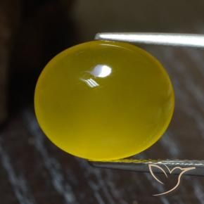 9,17 ctw natürlicher Mittelgelb Achat, Oval, Lichtdurchlässig