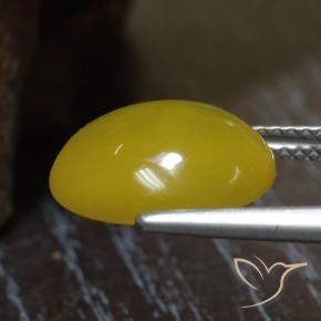 9,17 ctw natürlicher Mittelgelb Achat, Oval, Lichtdurchlässig