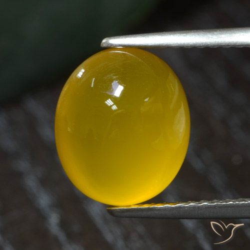 3.72ct Natürlicher Honiggelb Achat, Oval, Lichtdurchlässig