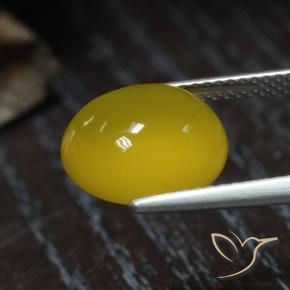 9,17 ctw natürlicher Gelblich Gold Achat, Oval Schliff, Lichtdurchlässig