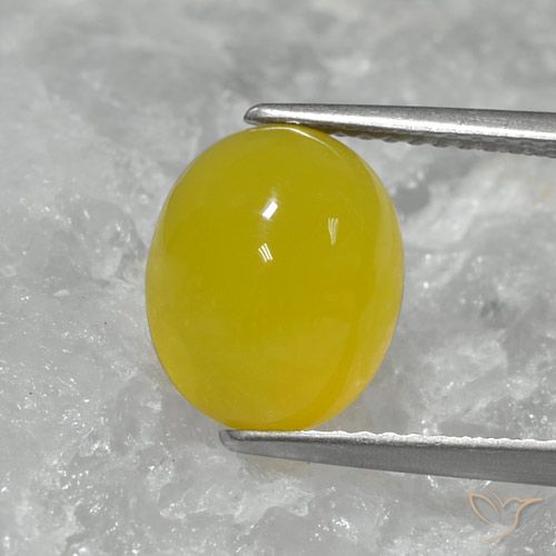 3.62ct Natürlicher Honiggelb Achat, Oval, Lichtdurchlässig