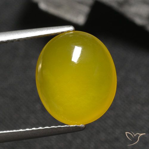 4.04ct Natürlicher Gelblich Gold Achat, Oval, Lichtdurchlässig, Photo A