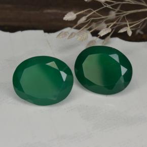 6,74 ct natürliche grüner Achat-Edelsteine, Oval Schliff, Lichtdurchlässig