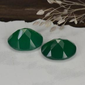 6,74 ct natürliche grüner Achat-Edelsteine, Oval Schliff, Lichtdurchlässig