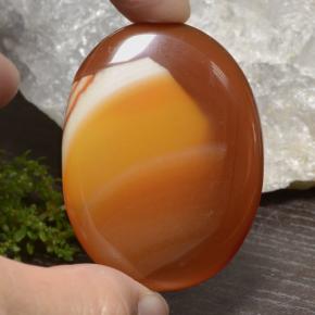 81,88 ctw natürlicher mehrfarbiger Achat, Oval Schliff, Lichtdurchlässig