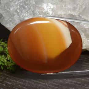 81,88 ctw natürlicher mehrfarbiger Achat, Oval Schliff, Lichtdurchlässig