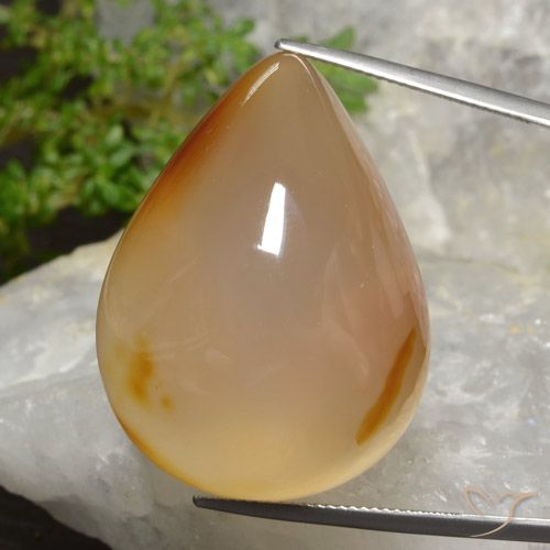 9,17 ctw natürlicher Mehrfarbig Achat, Birnenform, Lichtdurchlässig