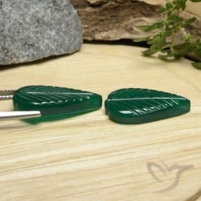10.48 ct natürliche Mittleres Dunkelgrün Achat-Edelsteine, Fantasie, Lichtdurchlässig