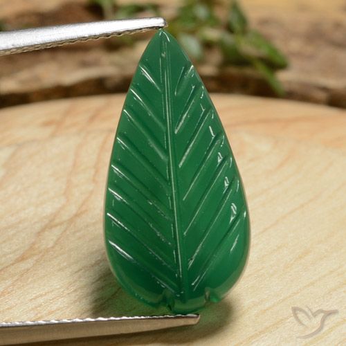 9,17 ctw natürlicher Mittelgrün Achat, Fantasie, Lichtdurchlässig