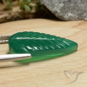 9,17 ctw natürlicher Mittelgrün Achat, Fantasie, Lichtdurchlässig