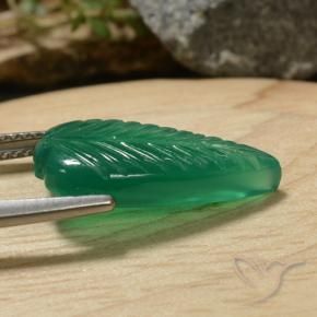 9,17 ctw natürlicher Klee Grün Achat, Fantasie, Lichtdurchlässig