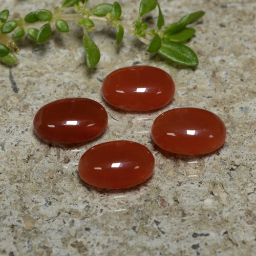 2,69 ct natürliche roter Achat-Edelsteine, Oval Schliff, Lichtdurchlässig