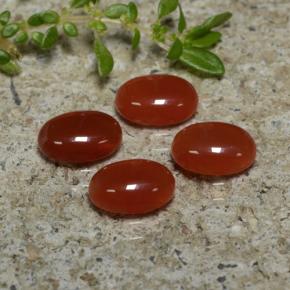 2,69 ct natürliche roter Achat-Edelsteine, Oval Schliff, Lichtdurchlässig