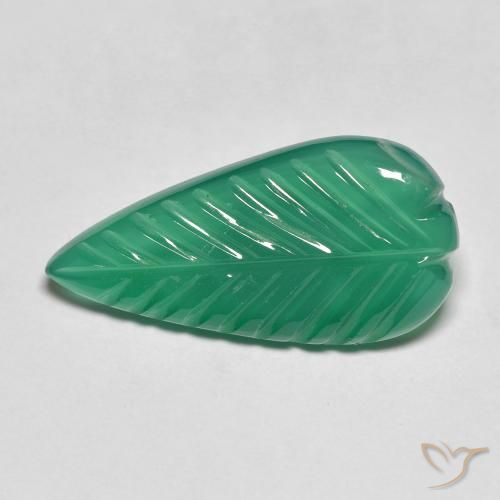 4.30ct Natürlicher Mitteltiefgrün Achat, Fantasie, Lichtdurchlässig