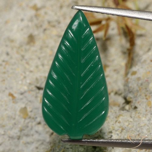 6.30ct Natürlicher Mittelgrün Achat, Fantasie, Lichtdurchlässig