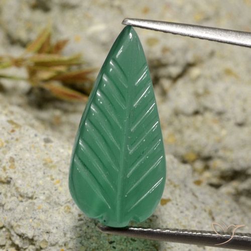 4.04ct Natürlicher Warmes Grün Achat, Fantasie, Lichtdurchlässig