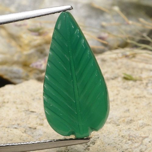 5.06ct Natürlicher Mittelgrün Achat, Fantasie, Lichtdurchlässig