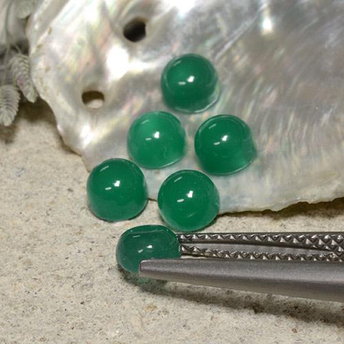 2,21 ct natürliche grüner Achat-Edelsteine, Rundschliff, Lichtdurchlässig
