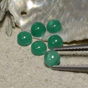 2,01 ct natürliche grüner Achat-Edelsteine, Rundschliff, Transparent