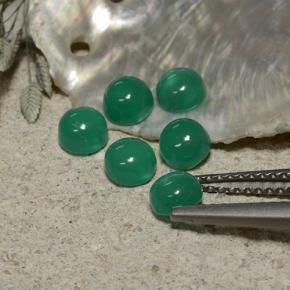 2,01 ct natürliche grüner Achat-Edelsteine, Rundschliff, Transparent