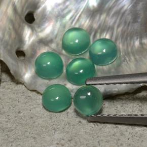 1,81 ct natürliche grüner Achat-Edelsteine, Rundschliff, Transparent