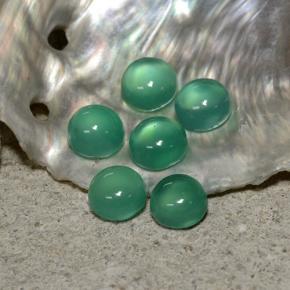 1,81 ct natürliche grüner Achat-Edelsteine, Rundschliff, Transparent
