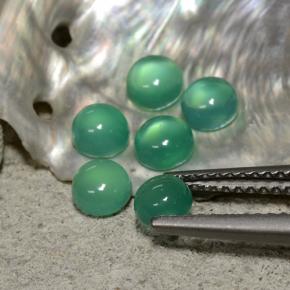 1,81 ct natürliche grüner Achat-Edelsteine, Rundschliff, Transparent