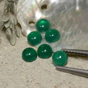 1,91 ct natürliche grüner Achat-Edelsteine, Rundschliff, Lichtdurchlässig